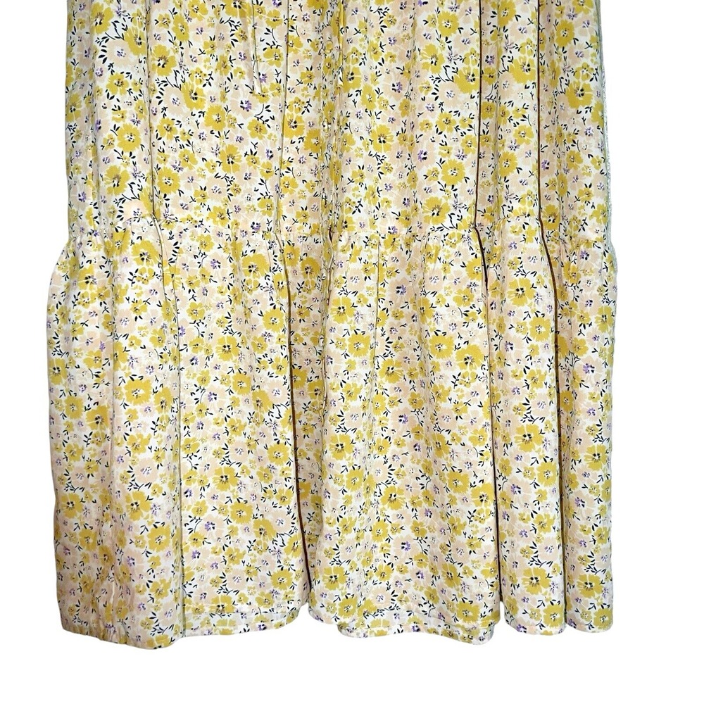 Grunge Retro 90s Cottage Core Feminine Floral Tiered Babydoll‎ Mini Dress Sm - Picture 6 of 16